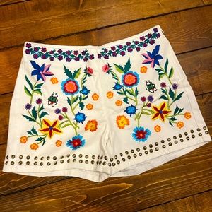 Beaded shorts Boston Proper Size 6 made in India